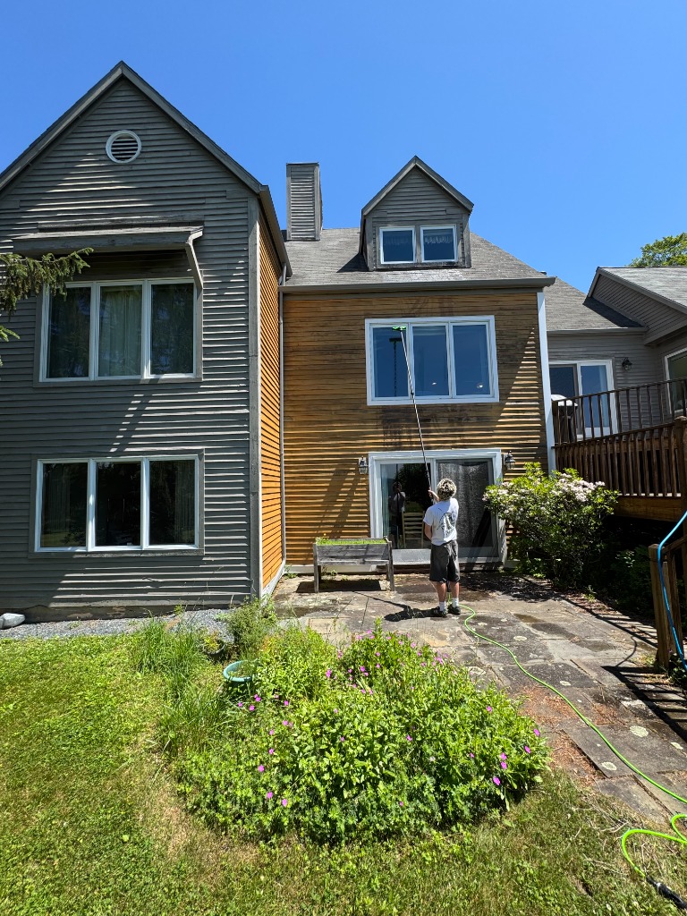 Window washing in action