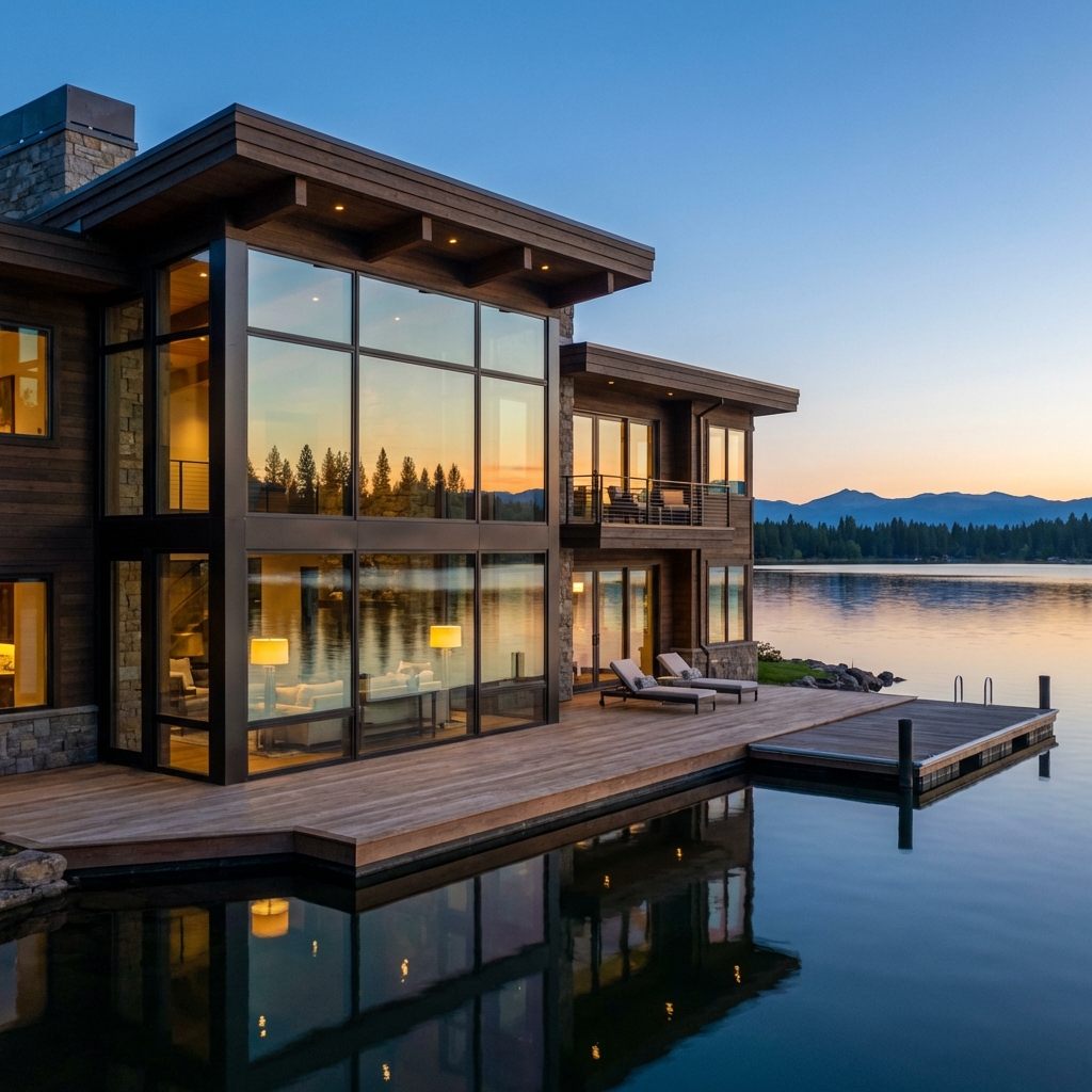 Luxury lakeside home